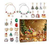 Advent Bracelets with Christmas Calendar - 24 Day Handmade Jewelry Set, Festive Countdown Gift Set | Creative Holiday Jewelry Collection for Girls, Teenagers