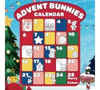 Advent Bunnies Calendar: Cute & Cozy Coloring Book for Adults and Teens Easy Christmas Pages for Relaxation