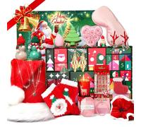 Advent Calendar 2024-25, 24 Pieces Fashion Beauty & Jewelry Countdown Bath Sets, Surprise Christmas Gift for Women, Spa Gift Baskets for Women, Her, Mom,