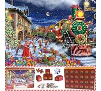 Advent Calendar 2024 Christmas Puzzles, 1008 Pieces 24 Days Countdown to Christmas Calendars Jigsaw Puzzles, Christmas Advent Calendar Holiday Gifts for Home Wall Decor