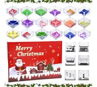 Advent Calendar 2024 for Children, Patience Games, Pack of 24 Patience Games for Children, Christmas Calendar 2024, Mini Thinking Game Puzzle Games, Christmas Advent Calendar Countdown Surprises for