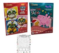 Advent Calendar 2024 Kids - 2 X 24 Milk Chocolate Advent Calendar + 2 X Christmas Activity Cards - Chocolate Gift - Christmas Gifts - Stocking Fillers - Nut Safe (Paw Patrol)