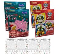 Advent Calendar 2024 Kids - 4 X Kinnertons Milk Chocolate Advent Calendar + 4 X Christmas Activity Cards - Chocolate Gift - Christmas Gifts - Nut Safe - Vegetarian - Bundle