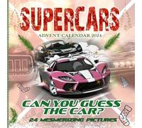 Advent Calendar 2024 SUPERCARS: Can you guess the car? 24 Full Color, Mesmerizing Pictures, Christmas Quizz for Boys, Guys