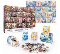 Advent Calendar 2025 - 1008 Piece Jigsaw Puzzles, 3D Quilling Animal Christmas Puzzle to Enhance Observation Skills and Boost IQ. 24-Day Cool Countdown Gifts for Kids and Adults.