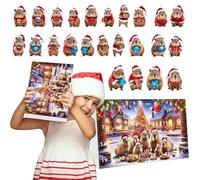 Advent Calendar 2025, 24 Days 2D Acrylic Hanging with Countdowns, Guinea Pig Calendars for Trees Windows Wall Door Cars Views Mirror Decors
