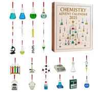 Advent Calendar 2025, 24 Days Chemistry Surprise Advent Calendar on Science with 24 Laboratories for Teachers, Students, Science Lovers (White, 26 x 18 cm)