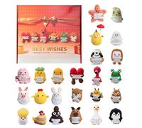 Advent Calendar 2025, 24 Days Positive Crochet Animals Christmas Countdown Calendar for Kids Handmade Emotional Support Crochet Toys Emotional Support Gift