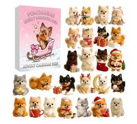 Advent Calendar 2025-2D Acrylic Design, 24 Days Christmas Ornament Countdown Calendar, for Christmas Decorations Gift, for, Adults, Homes, Cars & Parties A