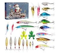 Advent Calendar 2025 Adult Fishing Advent Calendar Fishing Gifts for Men Teens Boys 24 Days Christmas Countdown Calendars Tackle Lures Gifts for Men (A)