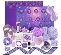 Advent Calendar 2025 Adult Women - 24 Days of Christmas Advent Calendar for Teens, Wife, Her - Unique Lavender Spa Christmas Gifts Basket, Jewelry and Beauty Advent Calendar Includes Scented Candle