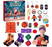 Advent Calendar 2025 Basketball for Boys Girls Teens Surprise Box Basketball Accessories Decoration Christmas Countdown Gifts Christmas Stocking Filler