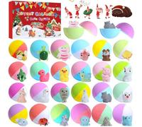 Advent Calendar 2025 Bath Bombs for Kids,Christmas Bath Bombs for Kids with 24 Animal Surprises,Handmade Natural and Organic Bubble Bath Bombs,Advent Calendar for Girls and Boys