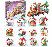 Advent Calendar 2025 Blocks Mini Building Blocks,Christmas Countdown 12 in 1 Blocks Toys for Adults Teens Kids Christmas Thanksgiving Blocks Calendar Boxes Surprises Toy