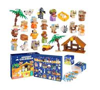 Advent Calendar 2025 Building Block Dolls Halloween Christmas 24 Days Countdown Calendar Cute Ornaments Collectibles Holiday Home Decorations,Gifts for Kids