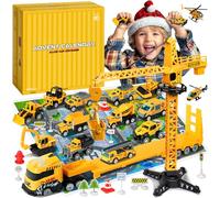 Advent Calendar 2025 Car Engineering Vehicles for Kids Toys Engineering Vehicles Alloy Different Car Set Stocking Stuffer with Plus a Play Mat for Boys and Girls Gifts