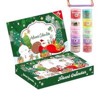 Advent Calendar 2025, Christmas Countdown Calendars 24 Days of Surprises with Different Texture Fluffy Clay Kit for Toddler Kids Teens Girls, Christmas Advent Calendar 2025