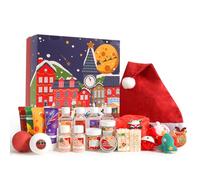Advent Calendar 2024 Christmas Gifts for Women, 24pcs Bath Sets for Xmas Gifts with Christmas Decorations, Bubble Bath, Solid Perfume etc, Christmas Presents Idea for Women, Girls, Kids, Mum, Family
