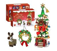 Advent Calendar 2025 Christmas Tree Building Block Set,820 PCS Santa Claus Reindeer Train Countdown Kit, Creative Festive Decoration & Gift Idea for Adults, Teens & Kids. (820PCS)