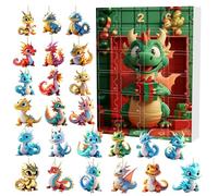 Advent Calendar 2025 - Christmas Tree Decorations Dinosaur Advent Calendar,2D Acrylic Dragon Hanging Ornament, 24 Days Dragons Christmas Countdown Calendars,Funny Dragons Xmas Tree Decor Gifts
