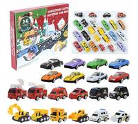 Advent Calendar 2025 Dinosaur Car 2025 Christmas Countdown Calendar Dinosaur Car Blind Box Set(24 pcs) Dinosaur Theme Power Car Toy Children's Christmas Best Gift Boys Girls Birthday Party Gift (B)