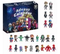 Advent Calendar 2025 for Boys Girls, 24PCS Figures Advent Calendar, 24 Days Countdown Superhero Miniature Figures Toys, Classic Movies Toys Christmas Count, Surprise Gift for Kids