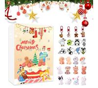 Advent Calendar 2025 for Kids,Christmas Countdown Calendar 24 Days with Mini Animal Toy,Cartoon Animal Figures Keychain Christmas Tree Decorations,Stocking Stuffers,Party Favor Gifts for Girls,Boys