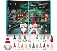 Advent Calendar 2025,Gonk Advent Calendar 2025,24 Days Christmas Gnome Advent Calendars with 24 Handmade Hanging Plush Gonks Decorations,Countdown Calendars Gifts for Women,Adults,Dwarf Enthusiast