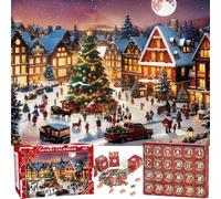 Advent Calendar 2025 Jigsaw Puzzles - 1008 Pieces Christmas Holiday Puzzles for Kids and Adults, 27.6 in x 19.7 in, 24 Boxes Puzzle Countdown Calendar to Christmas Family Toys Gift