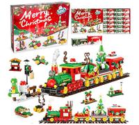 Advent Calendar 2025 Kids for Christmas Building Blocks Train Sets, 24 Days Countdown Mini Building Block Kit with Xmas Tree, Fun Reusable Advent Calendars 2025 Surprise Gifts for Adult Boys and Girls