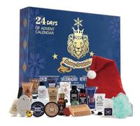 Advent Calendar 2025 Men 24PCS Lion Christmas Gifts With Xmas Hat Men’s Beard Care Set Bath and Body Gifts Set for Men Christmas Countdown Calendars for Boyfriend