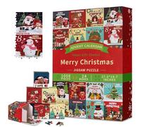 Advent Calendar 2025 Puzzle, Christmas Jigsaw Puzzles 1008PCS for Kids Adults Christmas 24 Days Calendar Countdown Advent Puzzle in 24 Boxes