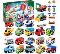 Advent Calendar - 2025 Racing Game with Cars and Vehicles, Christmas Countdown with Set of Road Signs - For Children Girls Living Room Nursery School Kindergarten Holiday Birthday Festival