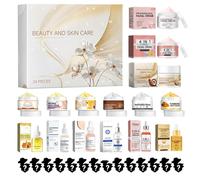 Advent Calendar 2025, Revolution Beauty 24 Piece Holiday Beauty Advent Calendar, Pampering Skincare Christmas Countdown Calendars, Makeup Set Gift for Girlfriend Wife Mum Sister