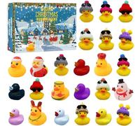 Advent Calendar 2025,Rubber Duck Advent Calendar,24 Days Christmas Countdown Calendars with 24 RubberDuck Toys,Rubber Duckies 24 Days Surprises Collectible Figures for Kids (D)