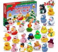 Advent Calendar 2025,Rubber Duck Advent Calendar,24 Days Christmas Countdown Calendars with 24 RubberDuck Toys,Rubber Duckies 24 Days Surprises Collectible Figures for Kids (B)