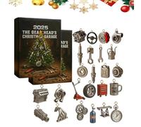 Advent Calendar 2025: The Gearhead’s Christmas Garage,2025 Gearheads Christmas Garage Advent Calendar with 24 Miniature Car Parts Tool Ornaments,Automotive Christma-s Countdown for Cars Lovers (2PCS)