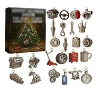 Advent Calendar 2025 - The Gearhead’s Christmas Garage - 24 Days of Miniature Car Parts & Tools with Holiday Gifts for Car Enthusiasts - Automotive Christmas Countdown B