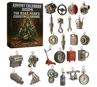 Advent Calendar 2025: The Gearhead’s Christmas Garage, 24 Days of Miniature Car Parts & Tools with Holiday Gifts for Car Enthusiasts, Automotive Christmas Countdown for Cars Lovers, Mechanics