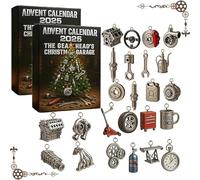 Advent Calendar 2025: The Gearhead’s Christmas Garage, 24 Days of Miniature Car Parts & unbox the unknown this christmas for Car Enthusiasts, Automotive Christmas Countdown (2Pcs)