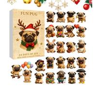 Advent Calendar 2025 with Dog Tag, 180g, Acrylic Christmas Countdown Toy | 2D Acrylic Christmas Tree Decoration with Design by | Idea r