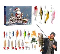 Advent Calendar 2025Fishing Set Set Christmas Advent Calendar Blind Fishing Lovers Christmas Set D(Blue, 31X23CM)