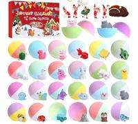 Advent Calendar 2026 Bath Bombs for Kids,Christmas Bath Bomb for Kids with 24 Animal Surprises,Handmade Natural and Organic Bubble Bath Bomb,Advent Calendar Christmas gift for Girls and Boys