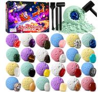 Advent Calendar 2026 Gemstone Dig Kit for Kids, 24-Day Christmas Countdown Gemstone Dig with 24 Natural Gemstones, Crystals & Minerals, 3 Digging Tools, STEM Geology Toy, Christmas Gift for Boys Girls