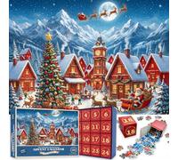 Advent Calendar 2026 Kids Jigsaw Puzzle, 1008 Piece Christmas Puzzle, 24 Days Countdown Surprise Boxes, Finished Size 70 x 50 cm, Christmas Gift for Boys & Girls