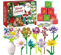 Advent Calendar 2026 with Botanicals Bouquet for Women - Christmas Calendar with 24 Artificial Flowers Decoration for Household Gift for Children, Adults & Men