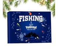 Advent Calendar | 24 Days Set Countdown Counting Baits | Saltwater Equipment | For Husband Father Grandfather Friend Fans Adults