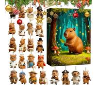 Advent Calendar | 2D Acrylic Collectibles - 24 Days Countdown Christmas Decoration Animal Decoration for Car Rearview Mirror Party Decoration Door Handle