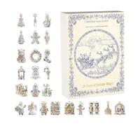 Advent Calendar - 2D Acrylic Party Gift,2025 Porcelain Pattern Christmas Countdown Calendar Advent 24 Days - For Learning Development Funny Activity Tree Toddler Kids Family Teens Girls