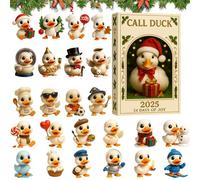 Advent Calendar - 2D Flat Acrylic Cute - Decorations for 24 Days with and Festive Hat, for Family Enthusiasts, Family Lovers, Christmas Season Home Parties